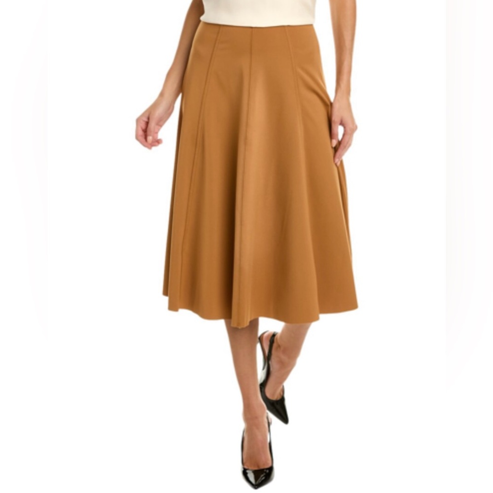 Tahari A-Line Boot Skirt Raw Stretch Hemline XL NWT